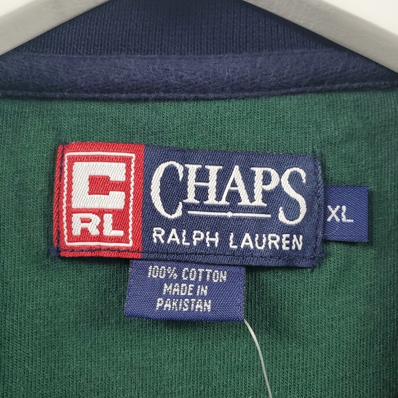 Chaps Ralph Lauren Colorblock Dad Sweatshirt Vintage 90s NEW - Picture 5 of 6